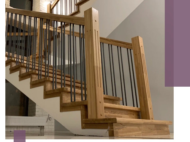 Реставрация деревянных и металлических лестниц в Топках