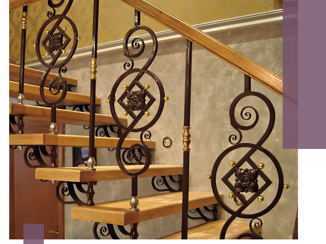 Изготовление кованых лестниц под ключ в Топках