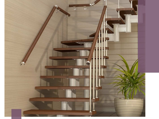 Изготовление модульных лестниц под ключ в Топках