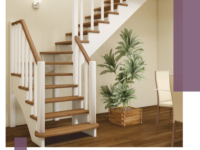 Г-образные лестницы под ключ в Топках — изготовление и монтаж