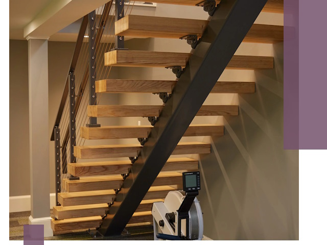 Лестницы на монокосоурах под ключ в Топках - изготовление и монтаж