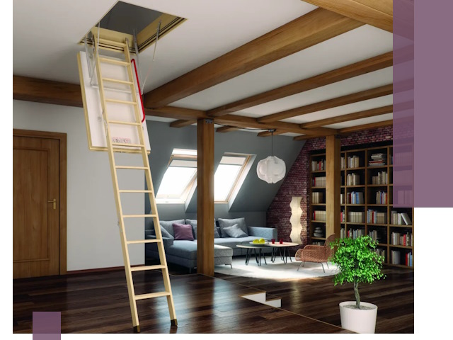 Чердачные лестницы под ключ в Топках: изготовление и монтаж