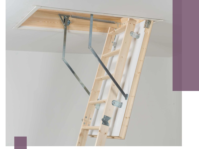 Установка чердачной лестницы под ключ в Топках