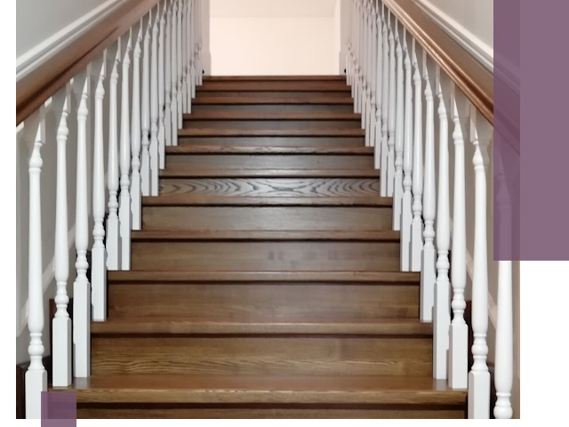 Лестницы из ясеня на заказ в Топках — изготовление и монтаж