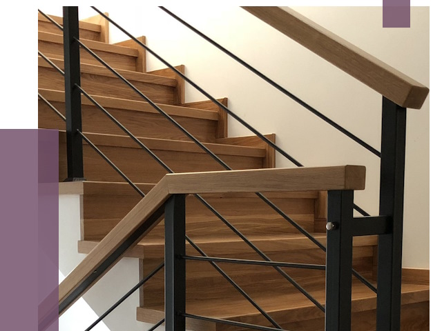 Обшивка металлической лестницы деревом в Топках от 4307 руб.