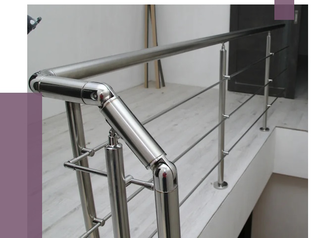 Перила из нержавеющей стали в Топках от 8917 руб. под ключ | ПРОЛЁТ-Тпк