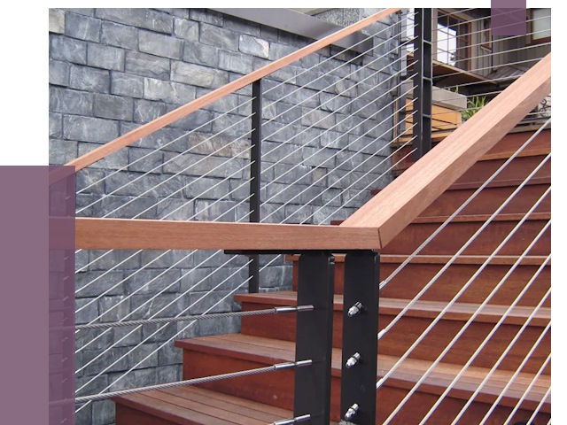 Тросовые перила под ключ в Топках от 7701 руб.