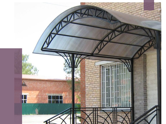 Металлические навесы и козырьки в Топках от 12666 руб.