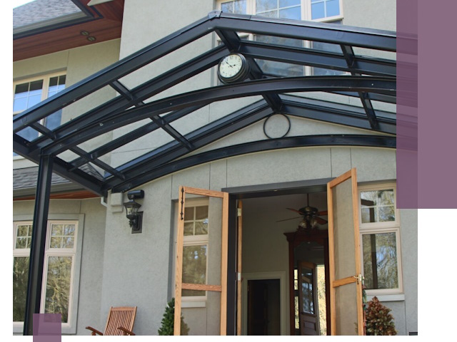 Изготовление и монтаж навесов и козырьков в Топках