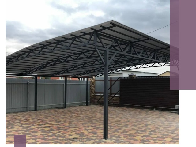 Недорогие навесы под ключ в Топках — изготовление и монтаж