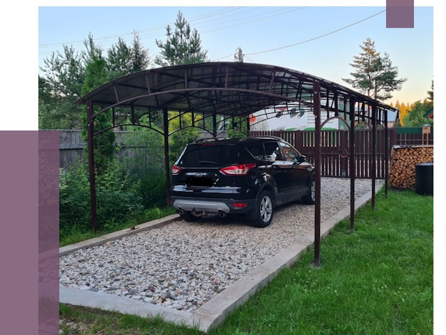 Навесы для автомобиля в Топках от 13021 руб.  | ПРОЛЁТ-Тпк