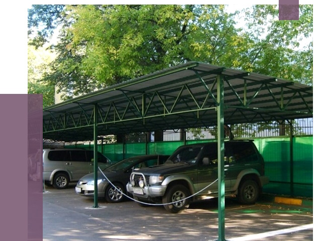 Навесы для парковки в Топках от 79544 руб. заказать | ПРОЛЁТ-Тпк