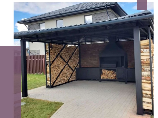 Навесы для барбекю в Топках от 12616 руб. под ключ | ПРОЛЁТ-Тпк