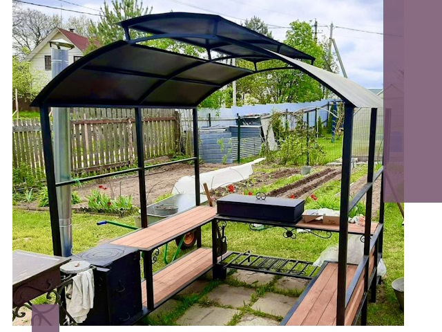 Навесы для барбекю в Топках: изготовление, монтаж и демонтаж