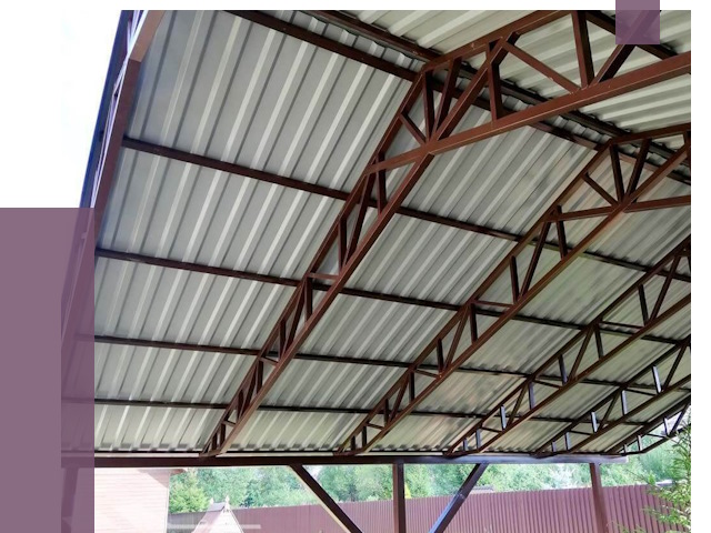 Навесы из профнастила в Топках от 7296 руб. | ПРОЛЁТ-Тпк