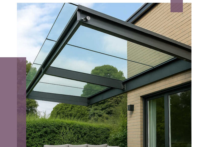 Стеклянные навесы и козырьки в Топках от 12160 руб.