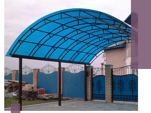 Арочные навесы под ключ в Топках — изготовление и монтаж