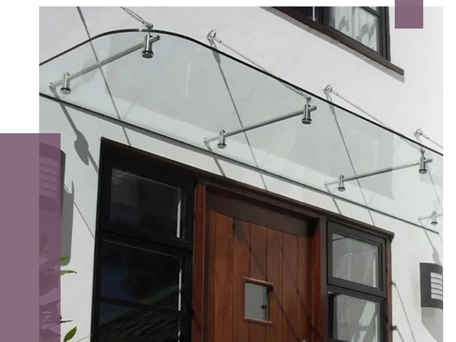 Стеклянные козырьки в Топках от 18746 руб. | ПРОЛЁТ-Тпк