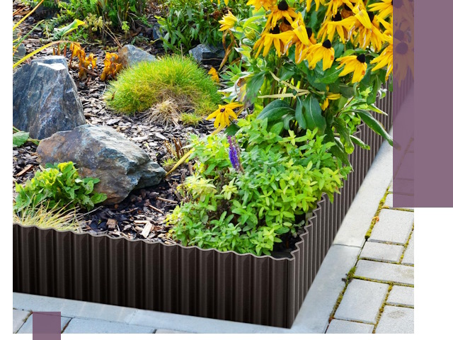 Металлические бордюры для клумб в Топках — производство и монтаж