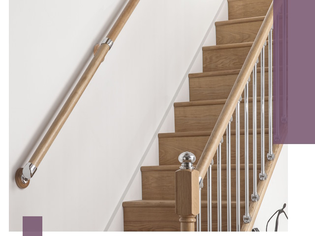 Пристенные поручни из стали и нержавейки под монтаж в Топках